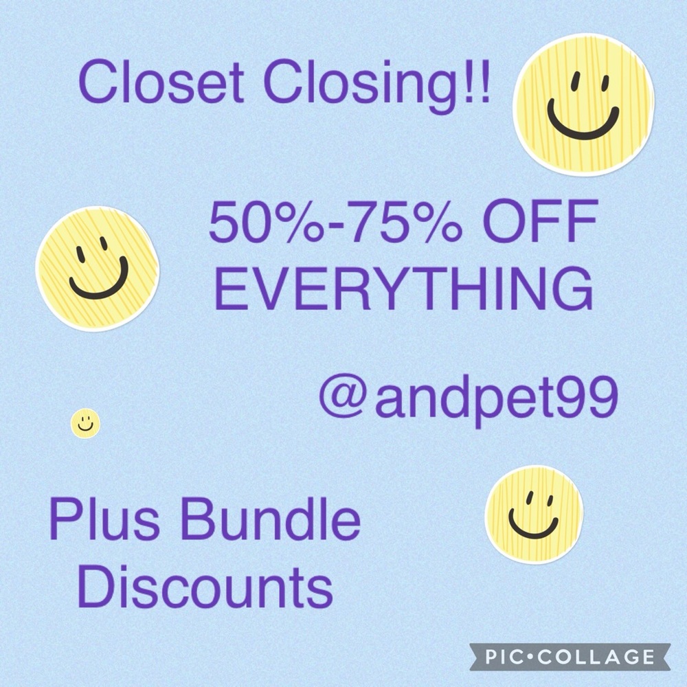 Closet closing!!!! Up to 50-75% Off!! With 🎈🎈🎈🎈MAKING CRAZY OFFERS🎈🎈🎈🎈🎈